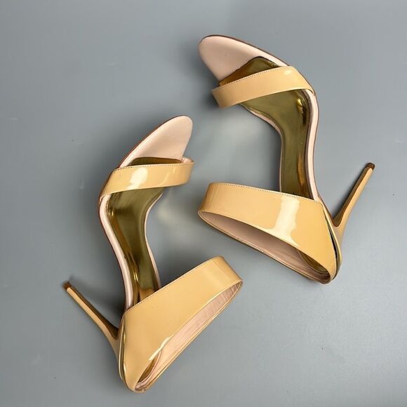 Ted Baker Chablise Nude Slip On Stiletto Patent Leather Sandals size 40 US 9 - Picture 5 of 14